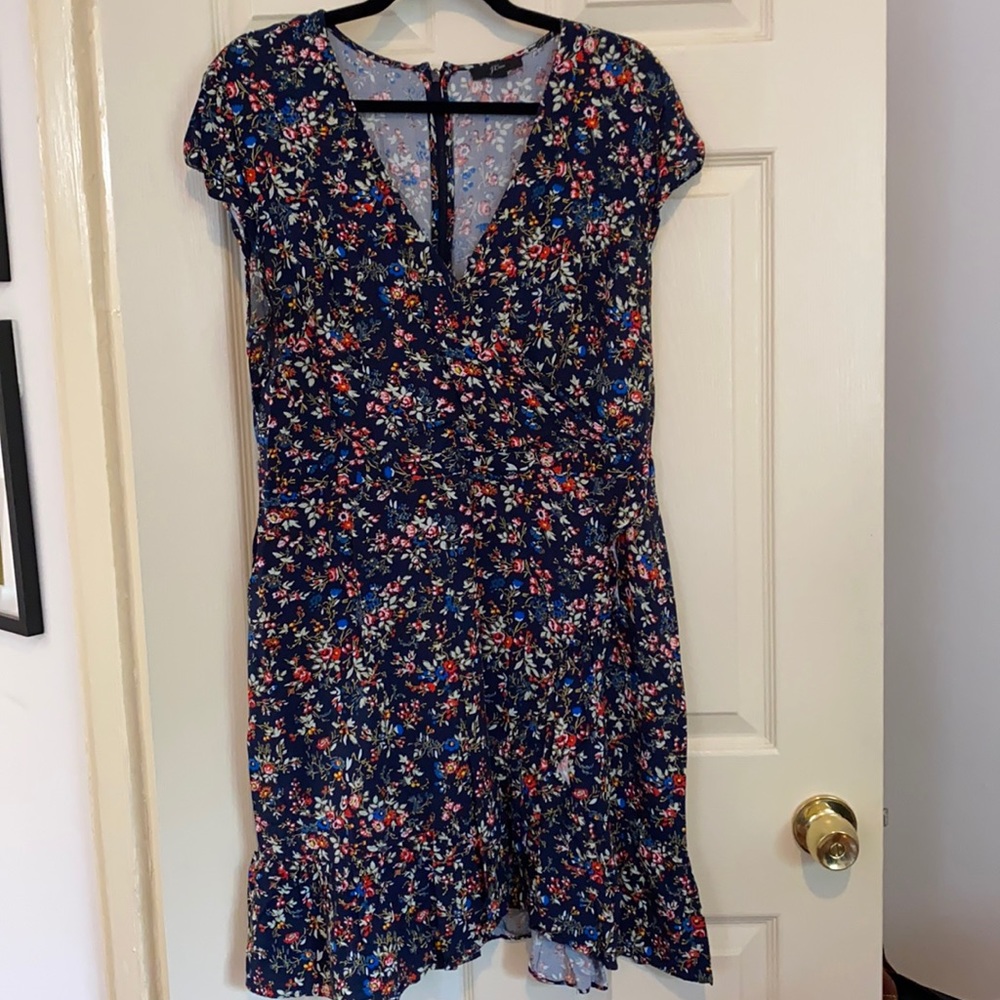 J Crew fit and flare/wrap style cotton dress